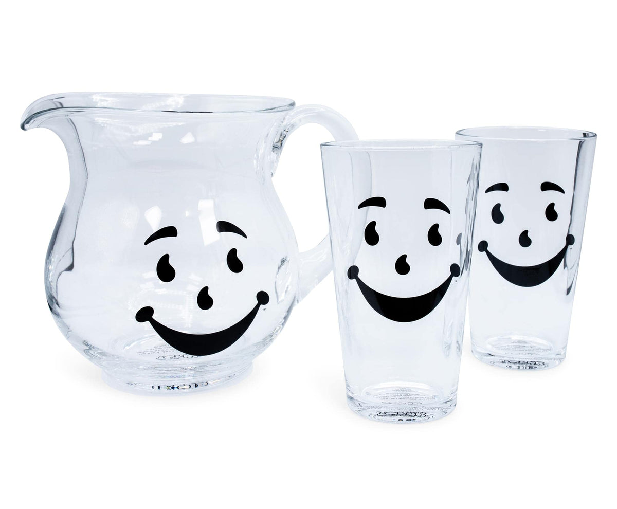 Kool-Aid Man jarra de cristal 64 oz para servir bebidas.