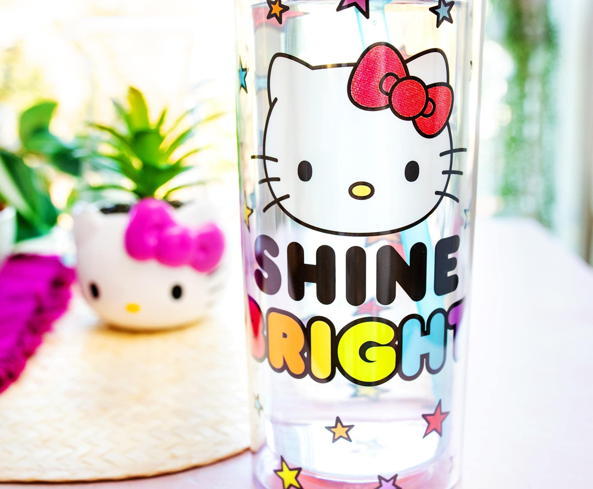 Acrílico sin BPA de Toynk Hello Kitty, duradero y seguro para bebidas frías.