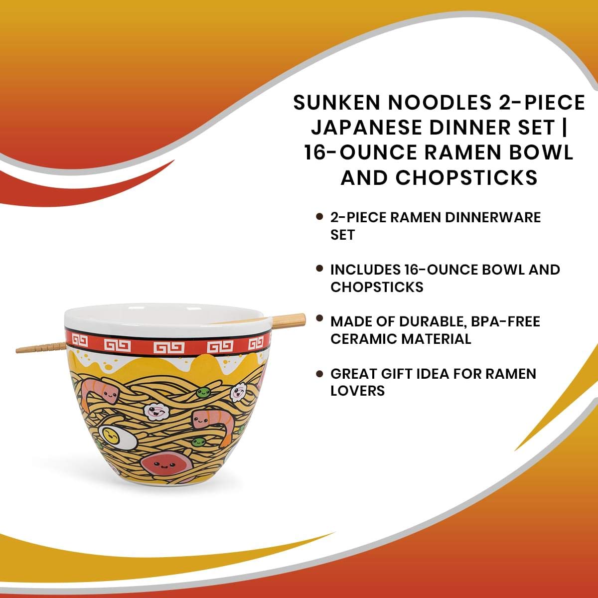 Toynk Sunken Noodles presentación decorativa para vajilla temática.