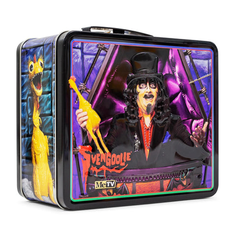 Toynk Svengoolie lonchera metal retro con grabados frontales
