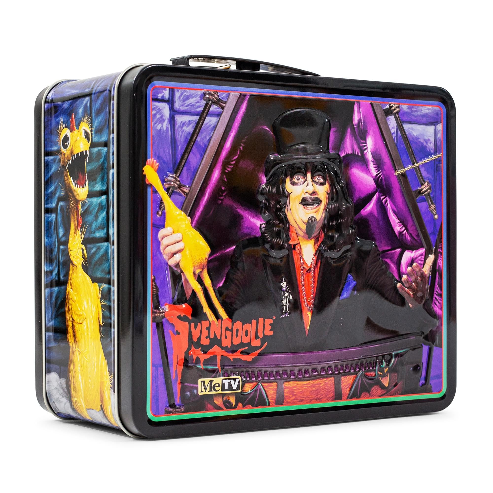 Toynk Svengoolie lonchera metal retro, opción de exhibición y almacenamiento ligero