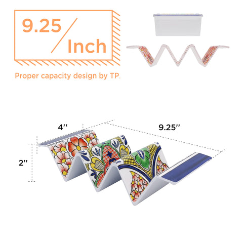 TP soportes tacos grande, melamina resistente, ideales para fiestas y reuniones.