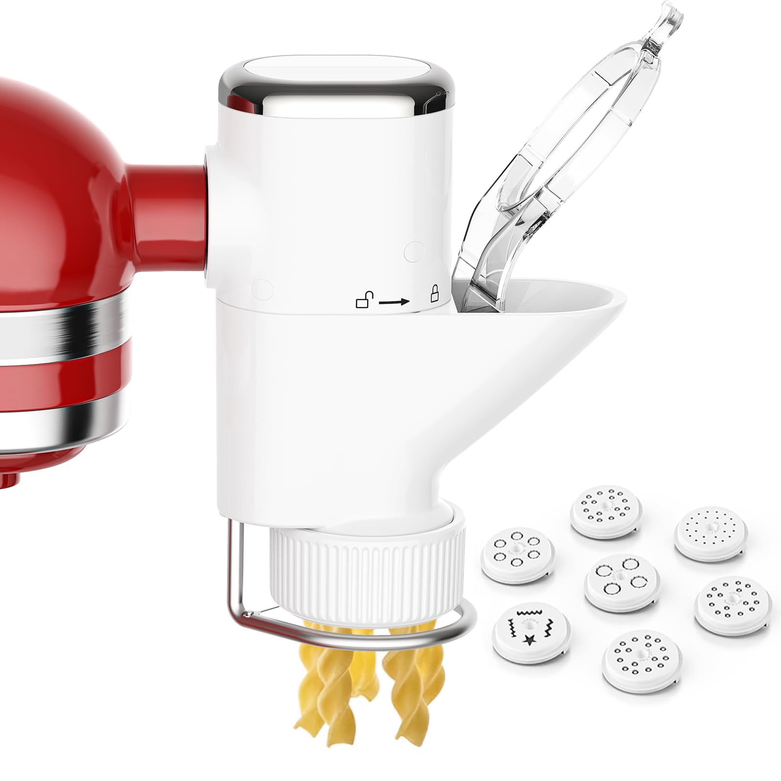 TPGSING Prensa para pasta con 7 placas intercambiables para KitchenAid, versatilidad en casa