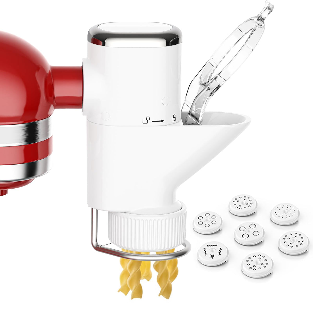 TPGSING Prensa para pasta con 7 placas intercambiables para KitchenAid, versatilidad en casa