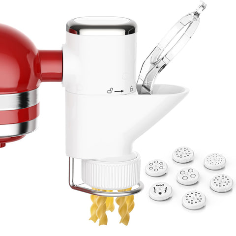 TPGSING Prensa para pasta con 7 placas intercambiables para KitchenAid, versatilidad en casa