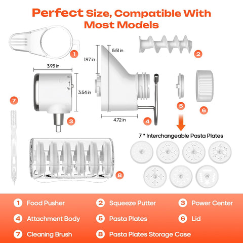 TPGSING Prensa para pasta compatible con todos los modelos domésticos de KitchenAid