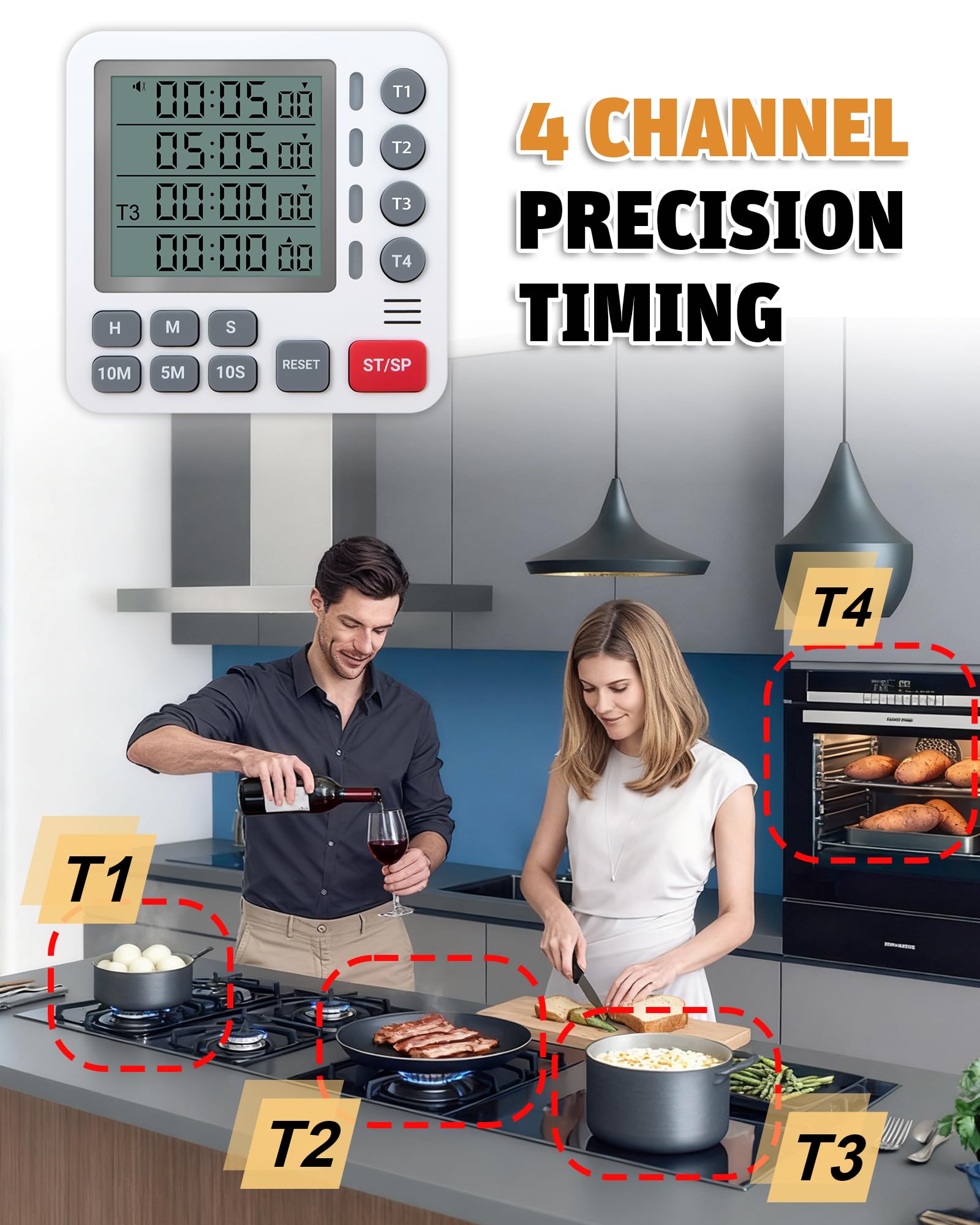 TPNEG temporizador de 4 canales para tareas múltiples
