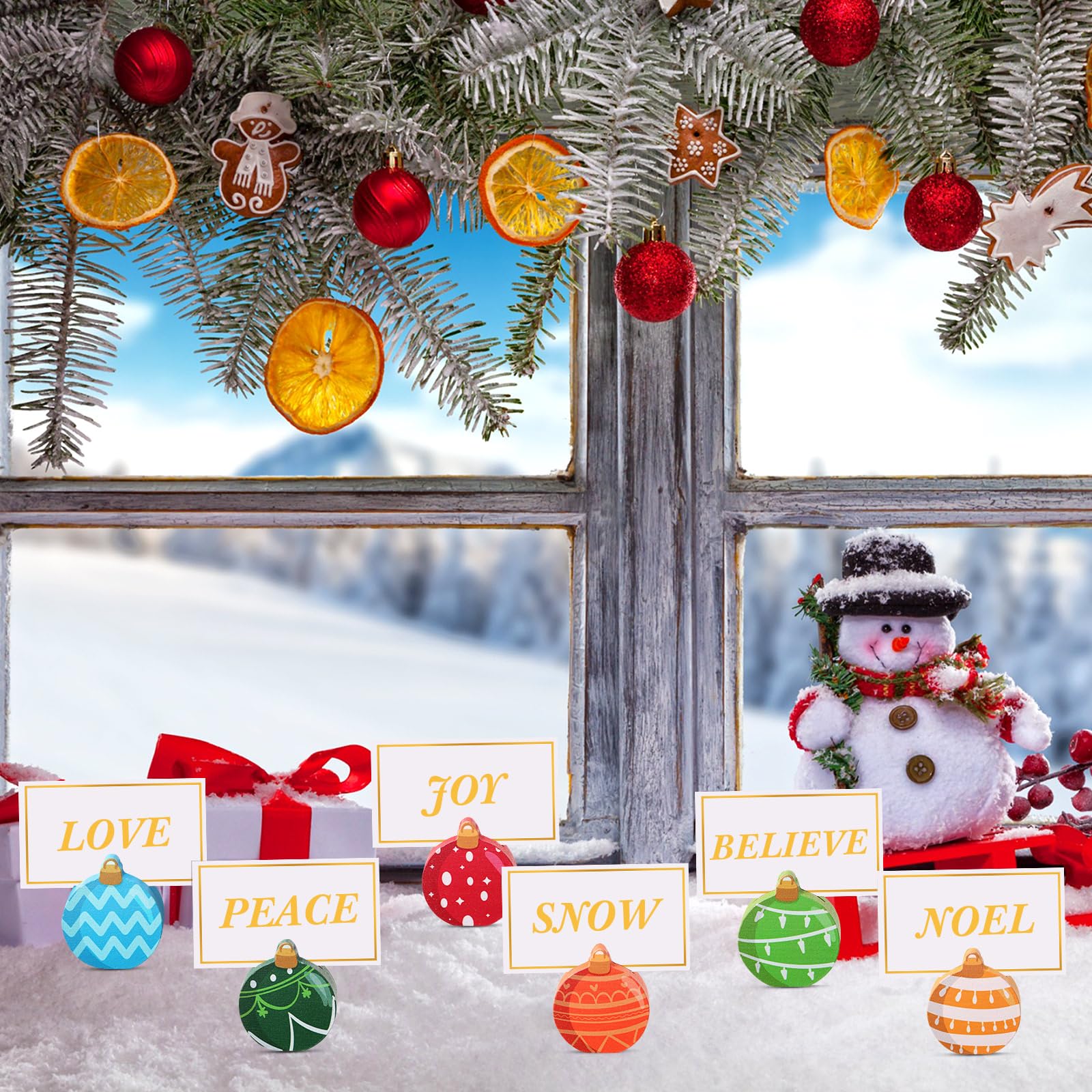Tradder placas mesa navidad doradas, elegante soporte para números de mesa.