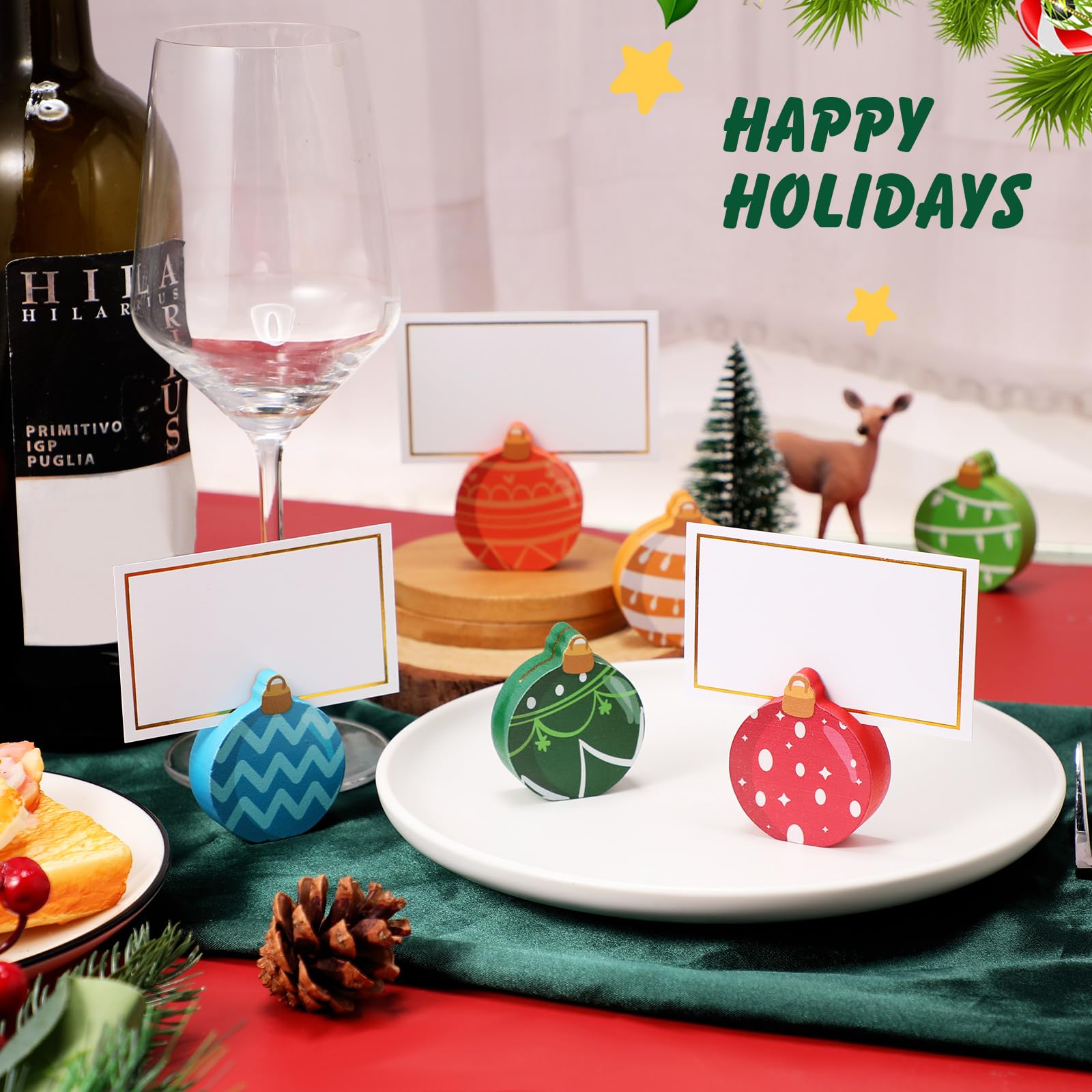 Tradder portafotos navidad, soporte para fotos y tarjetas con motivos de árbol.