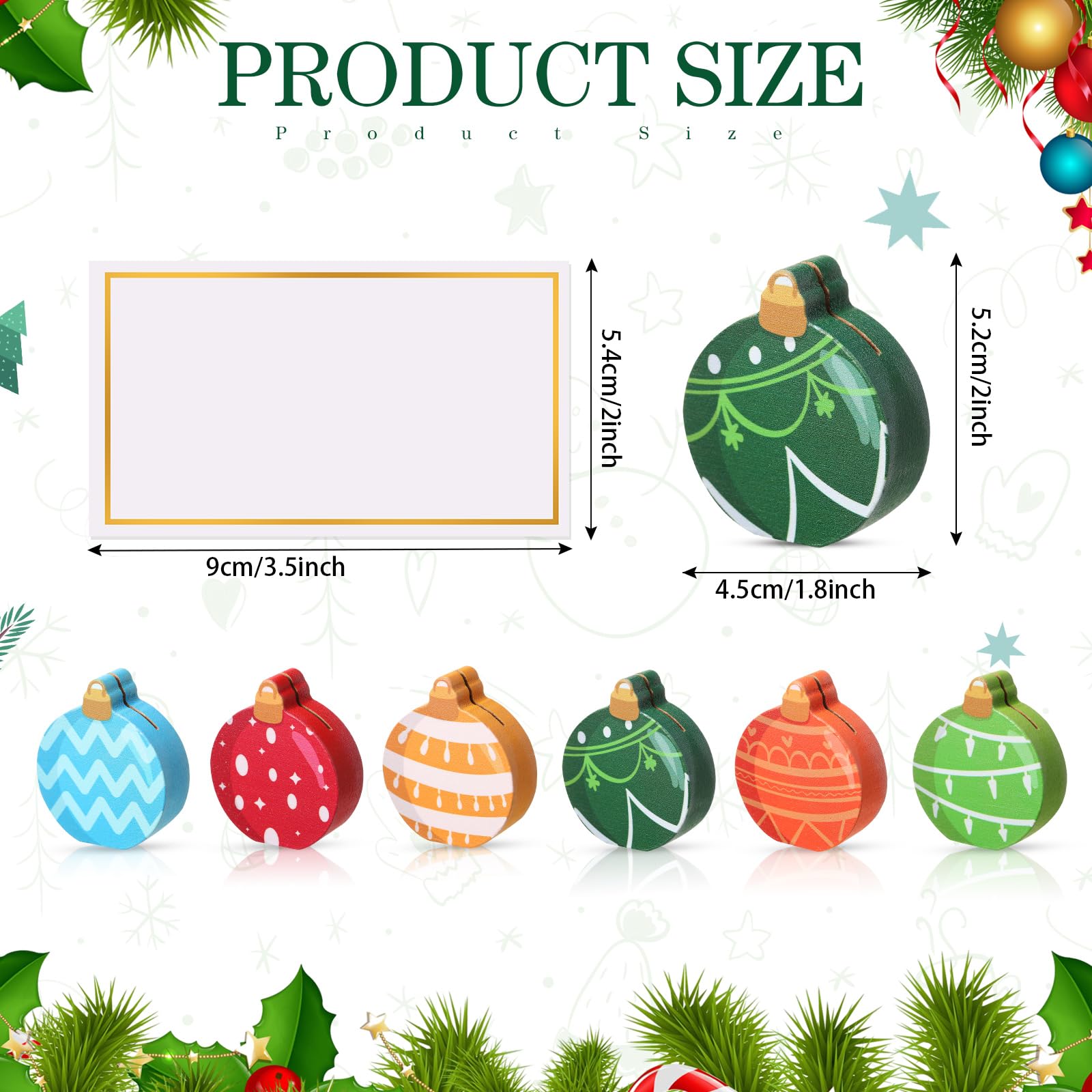 Tradder tarjetas con recubrimiento dorado para Navidad, ideales para personalizar la mesa.