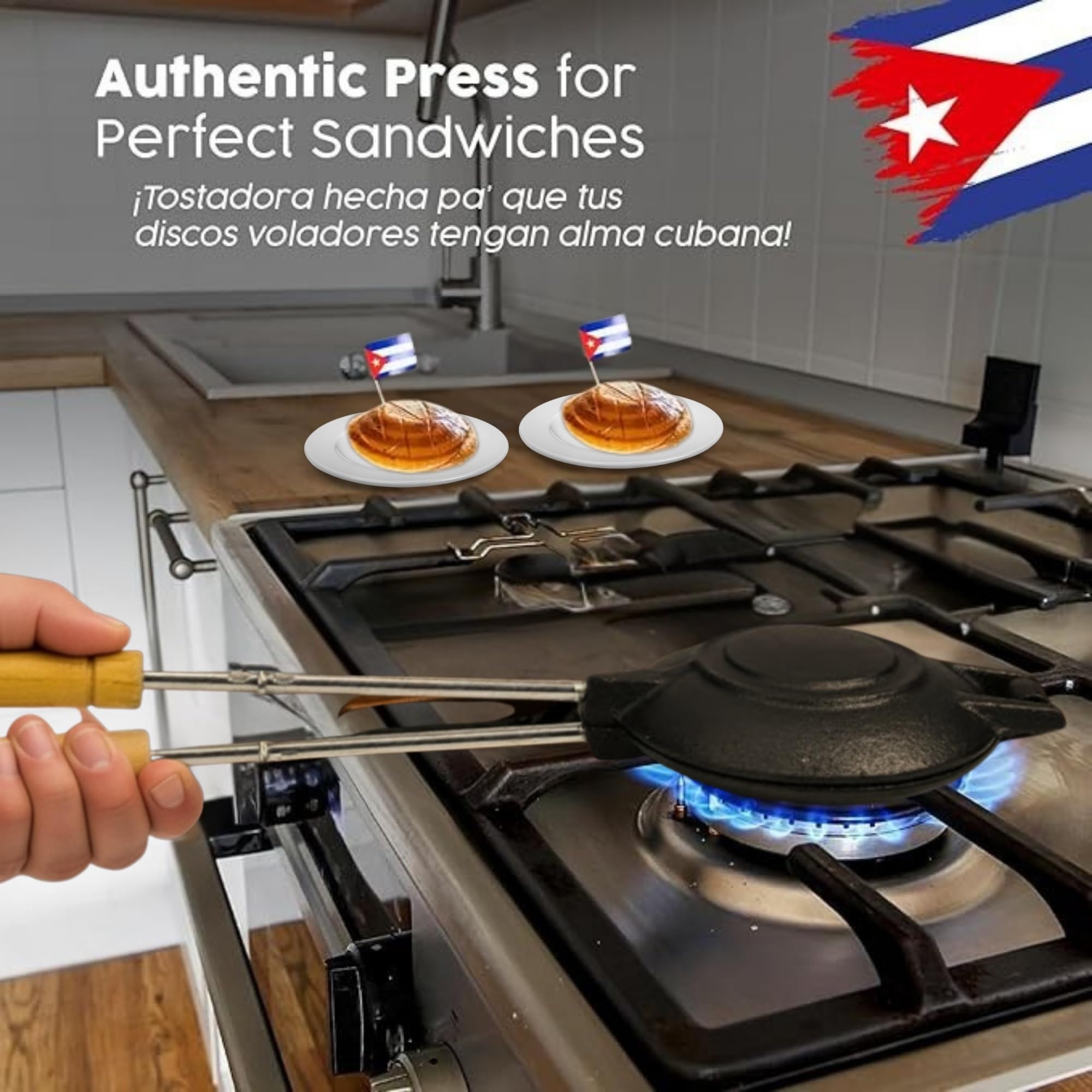 TraditionTools Disquera de Pan Cubano Redondo diametro 15 pulgadas con dorado uniforme