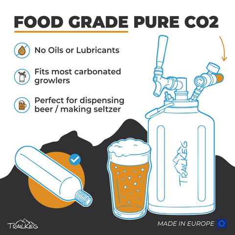 TrailKeg 16g - cartucho CO2 para recipientes de cerveza para llevar.