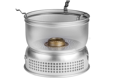 Trangia anillo de simulación ajusta la llama para hervir o mantener caliente