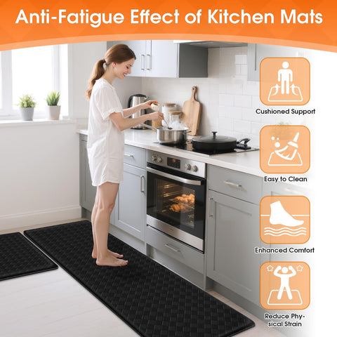 Alfombra de cocina TranquilRelax impermeable facilita limpieza rápida tras cocinar.
