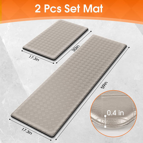 Alfombra de cocina TranquilRelax, diamante marrón, 17-3x59, anti-fatiga para pies y espalda.
