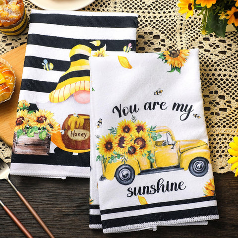 Diseño primavera-verano Tranquun, girasol y abeja, alegran la cocina.