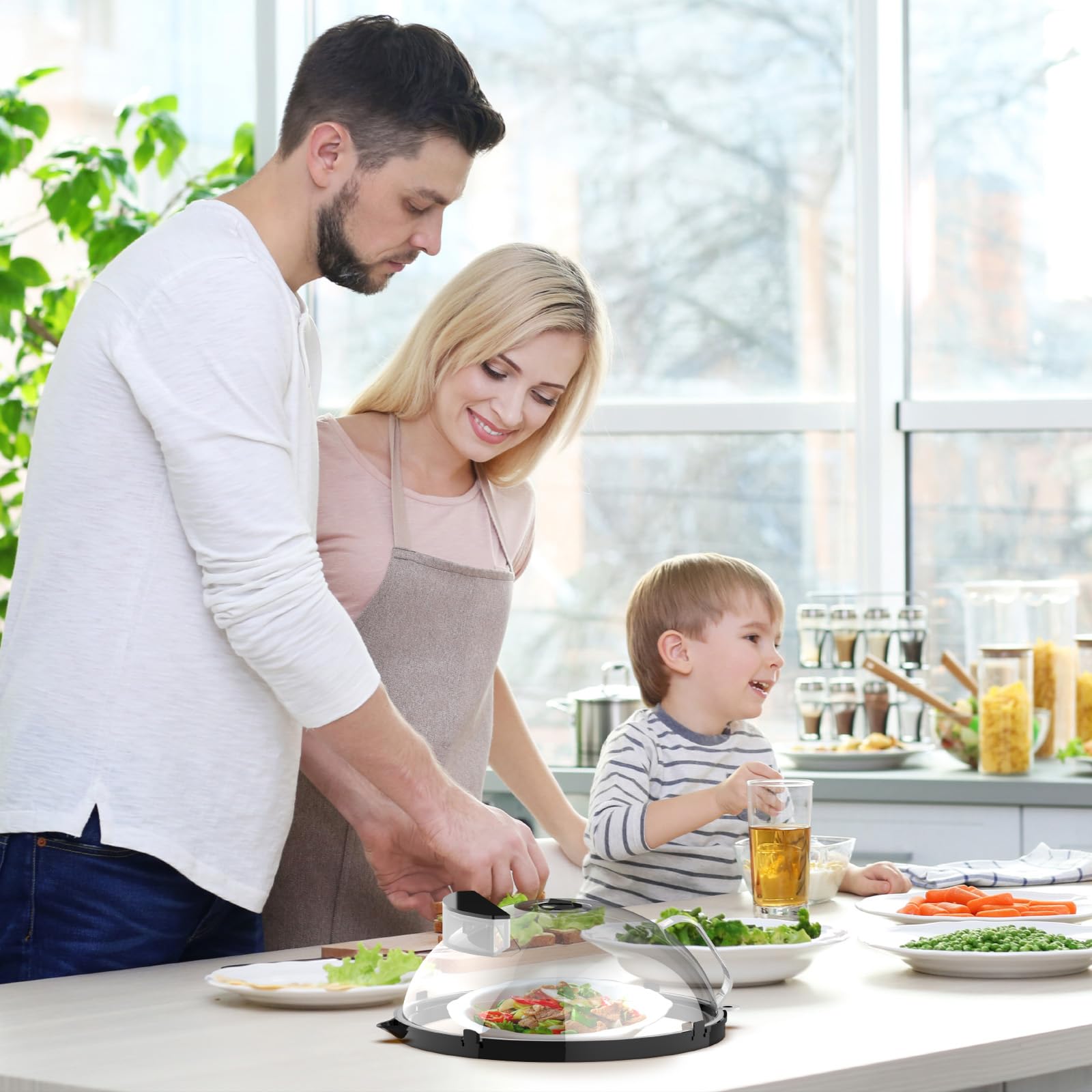 TranRantic uso diario en cocina familiar simplifica calentar alimentos.