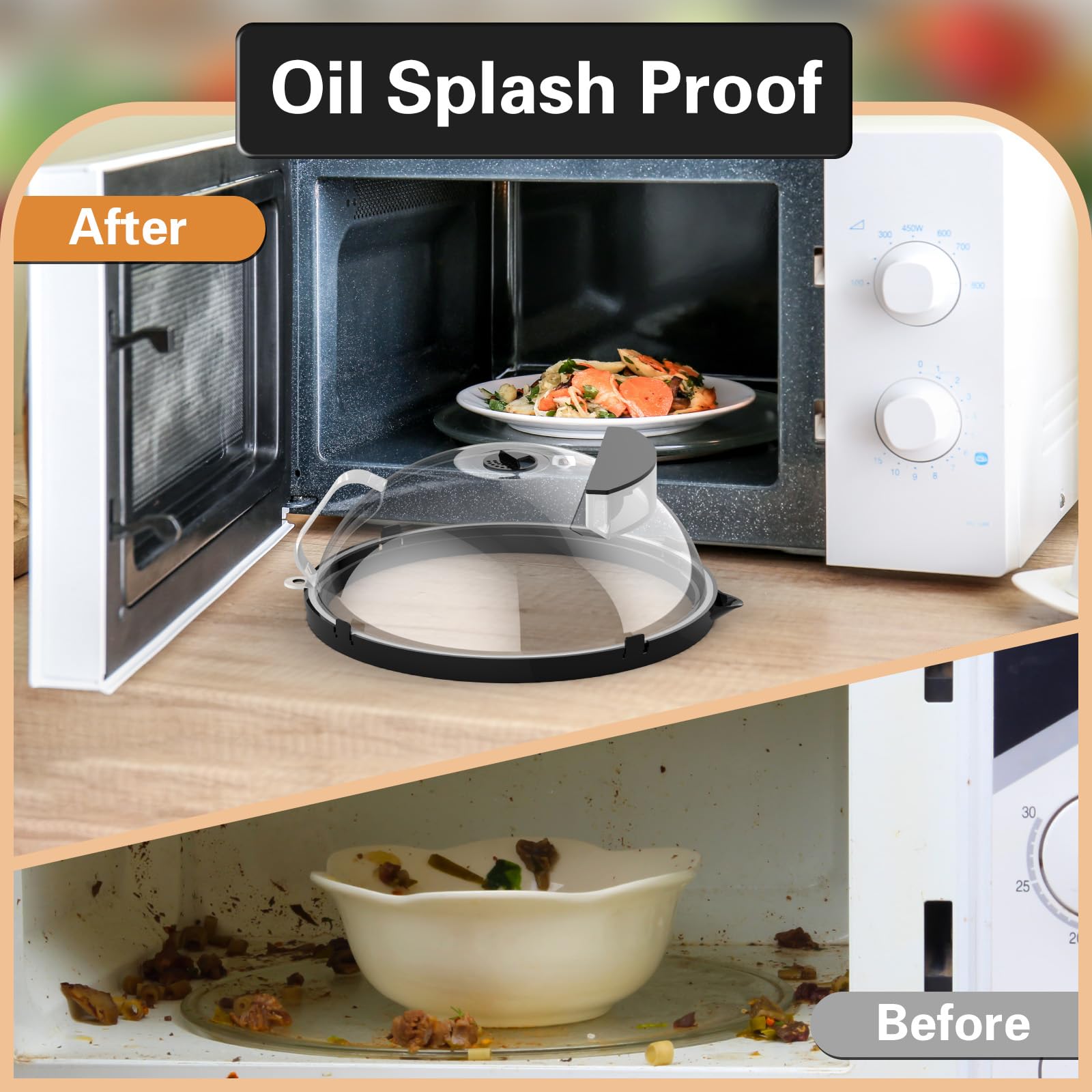 TranRantic tapa con ventilación rotatoria para controlar la cocción.