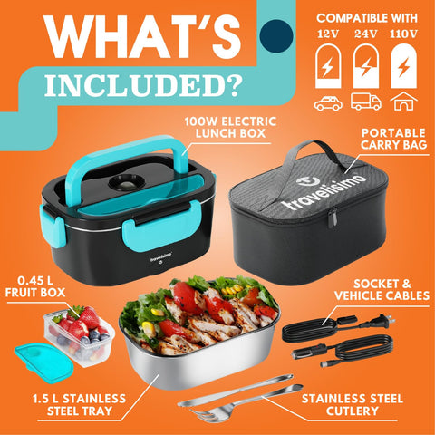 TRAVELISIMO lonchera de acero inoxidable, diseño duradero para alimentos