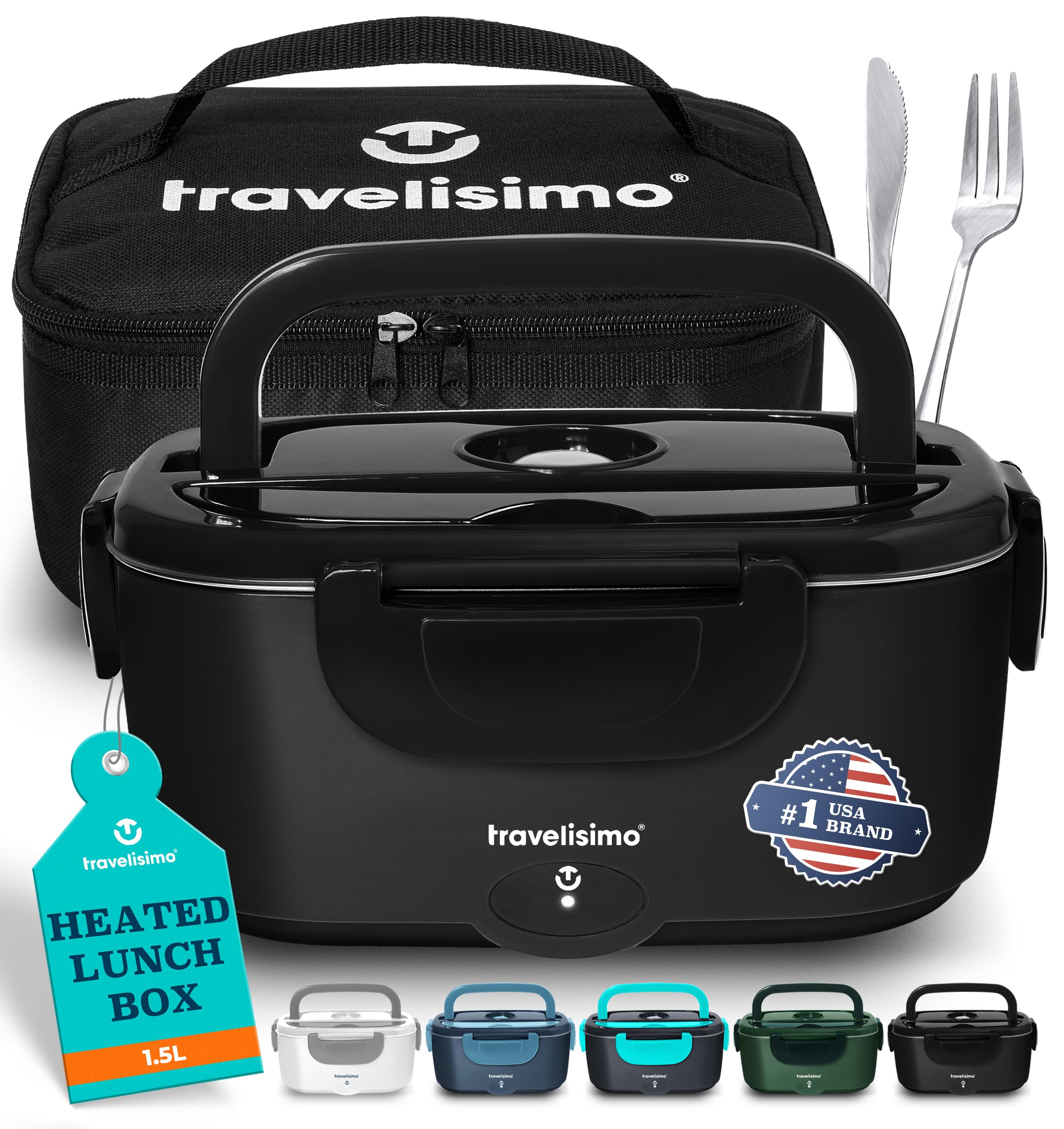 TRAVELISIMO lonchera eléctrica 100W frente: comida caliente para la oficina.