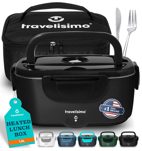 TRAVELISIMO lonchera eléctrica 100W frente: comida caliente para la oficina.
