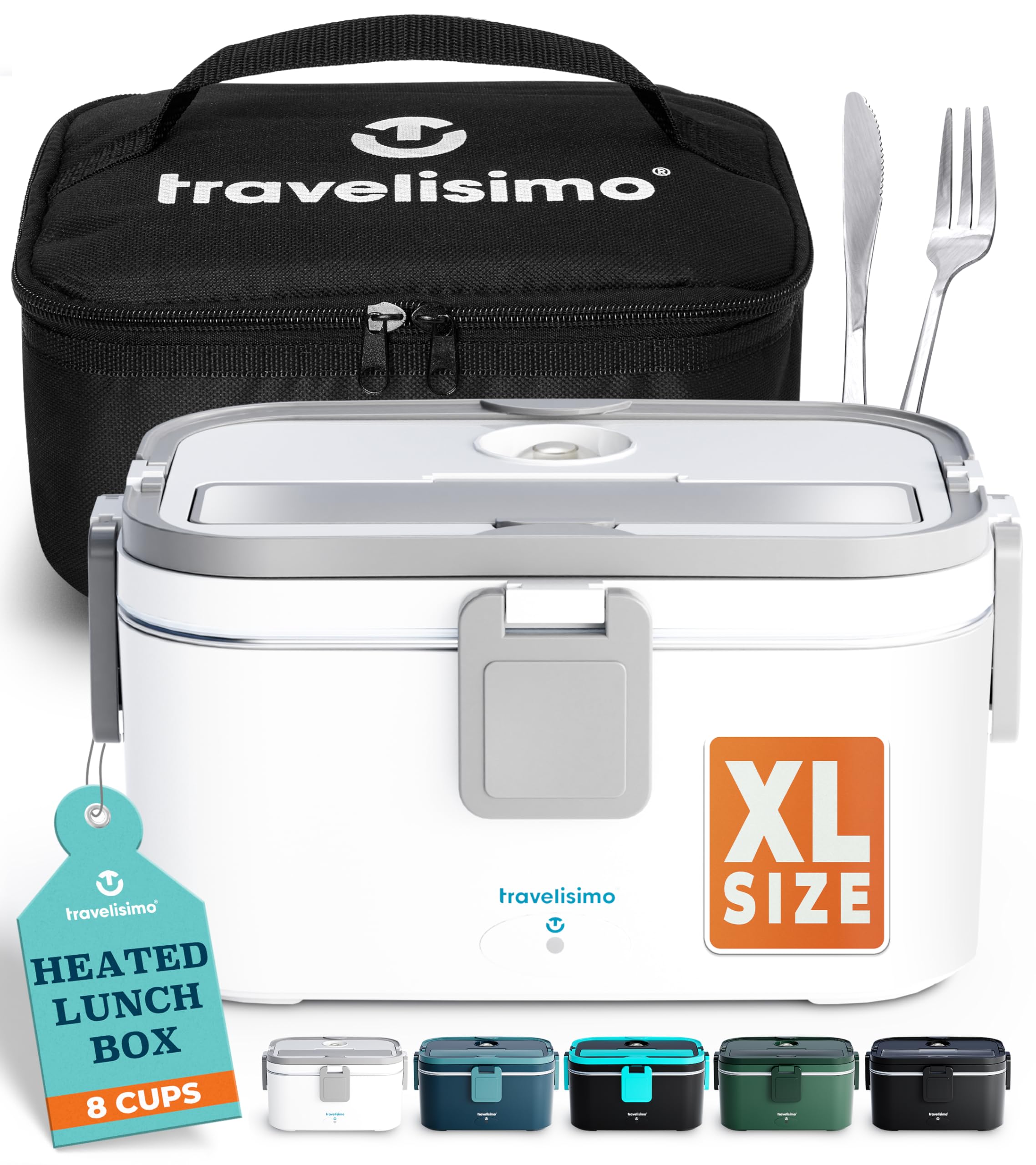 TRAVELISIMO lonchera eléctrica extragrande 1.8L, vista general para almuerzos caseros