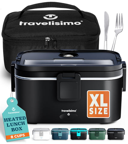 TRAVELISIMO lonchera eléctrica grande de capacidad para comidas abundantes en cualquier lugar
