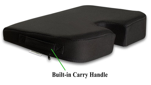 TravelMate cobertura-lavable-con-manija-integrada facilita transporte y limpieza.