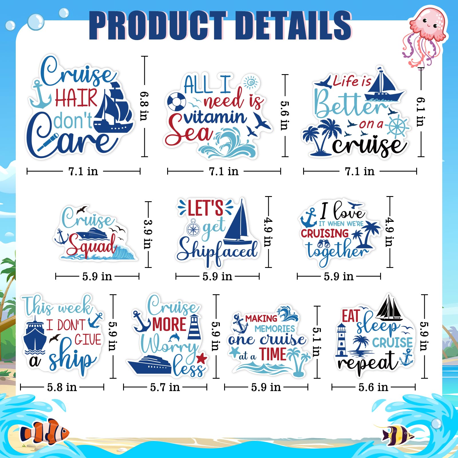 TREACLUB decoracion puerta crucero divertida, aporta personalidad a tu puerta.