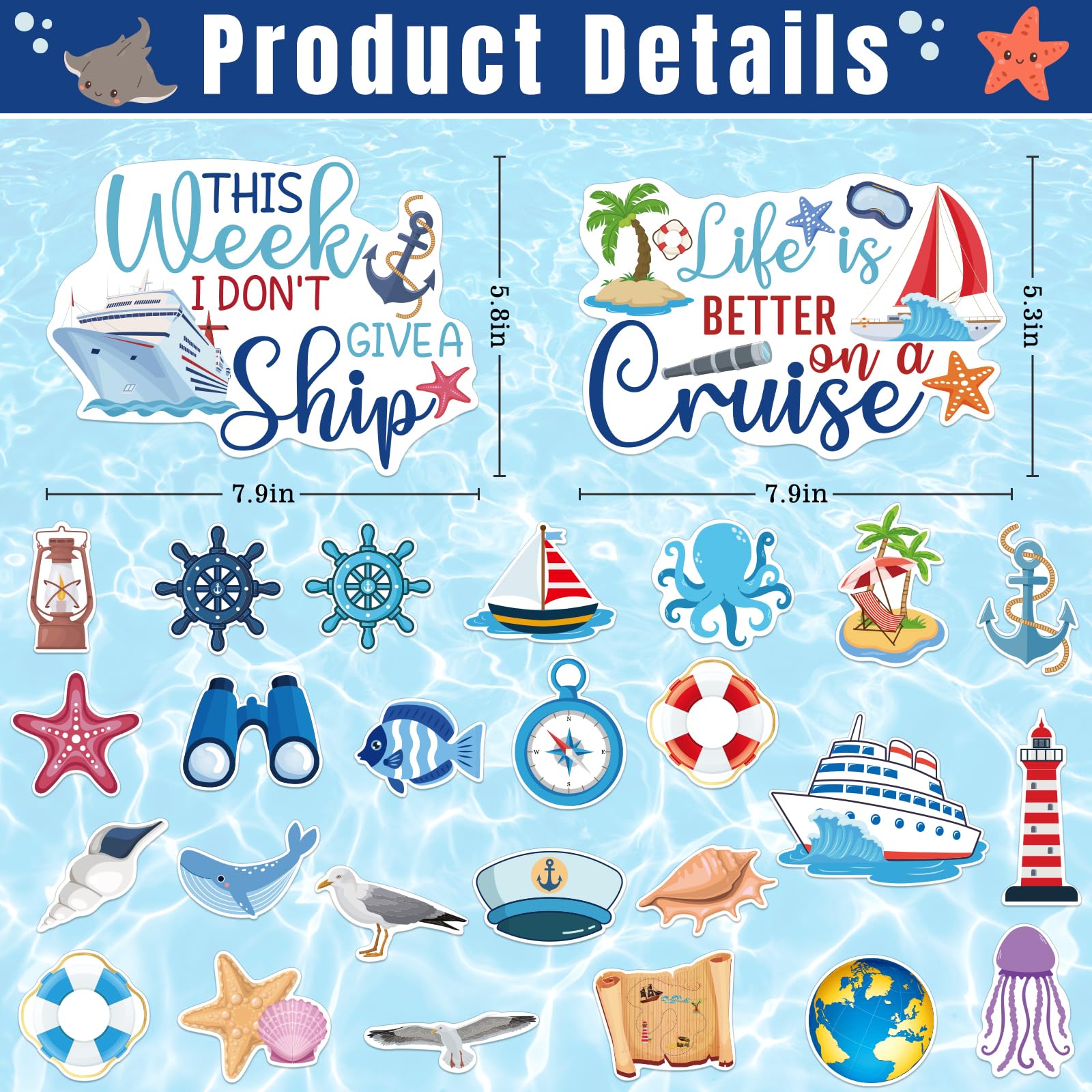 Imán TREACLUB con estrella de mar para decorar cabina