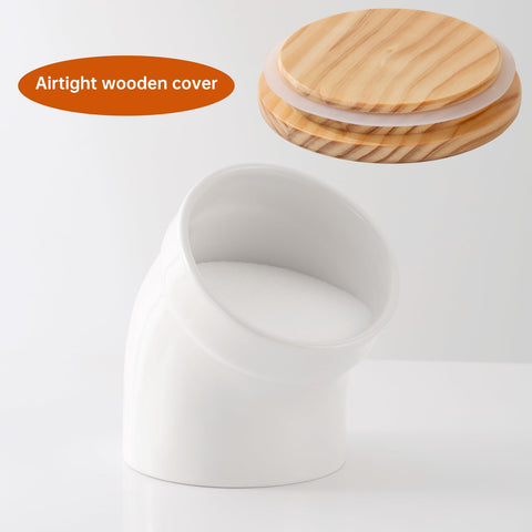 TreaHome salero cerámico fácil de limpiar y apto para lavavajillas.