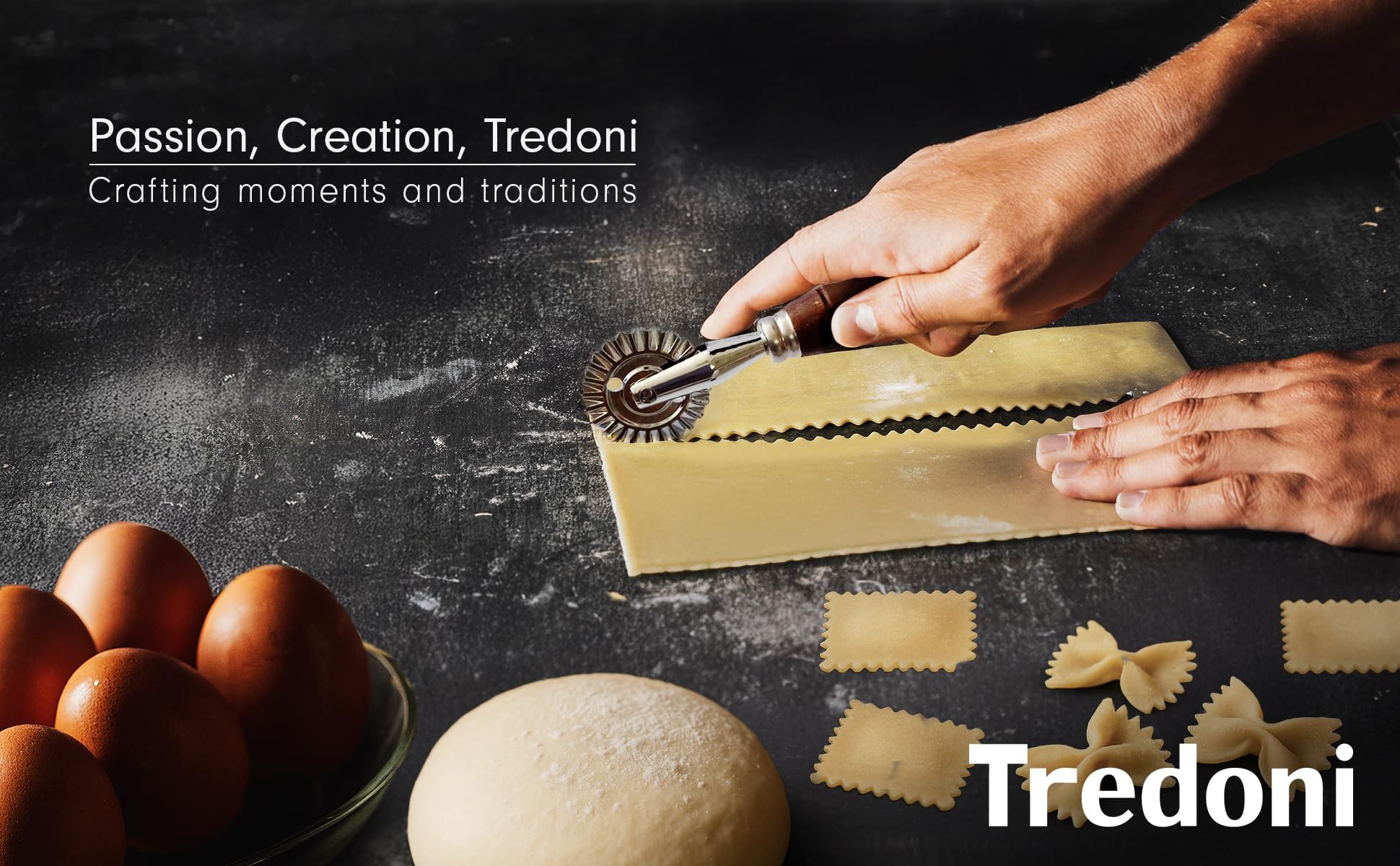 Tredoni formas de masa para ravioli, empanadas y repostería creativa