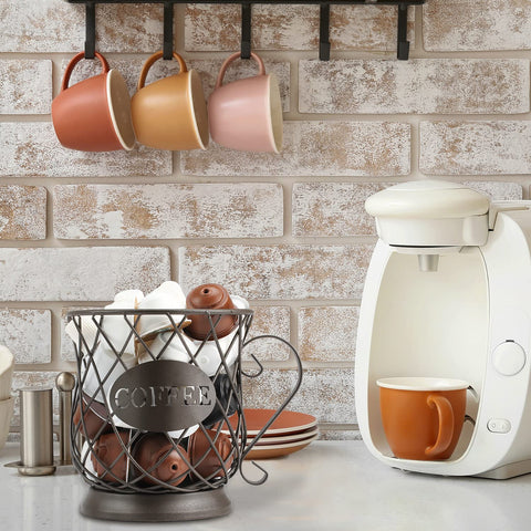 TreeLen organizador K cup bronce mate, diseño compacto.