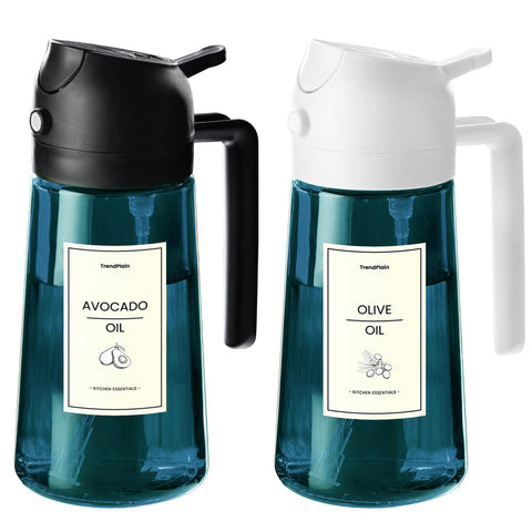 TrendPlain atomizador de aceite azul en vidrio, ideal para cocina y ensaladas
