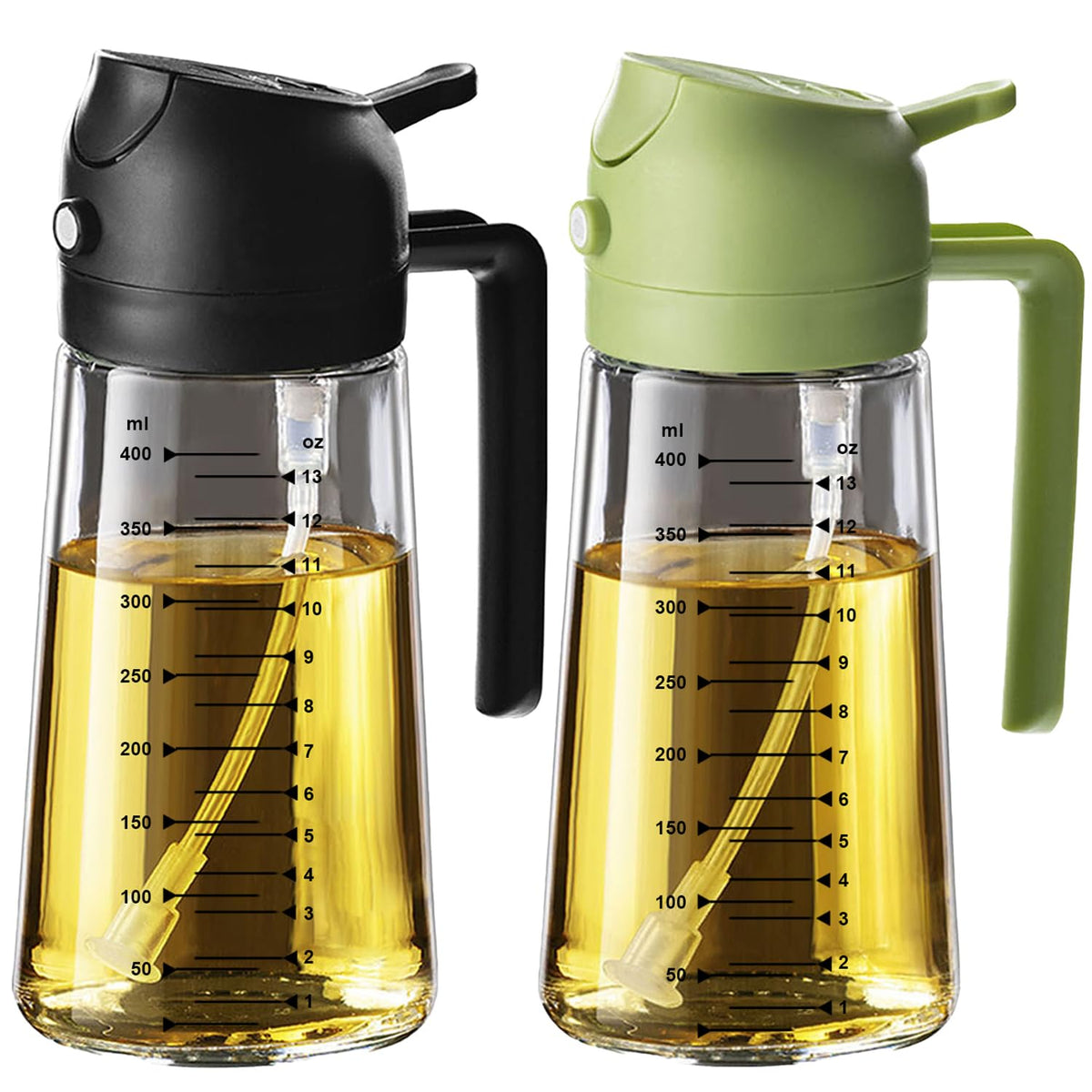 TrendPlain atomizador de aceite en vidrio 470 ml, pulveriza con precisión para cocinar.