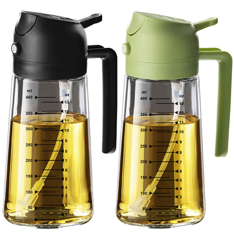 TrendPlain atomizador de aceite en vidrio 470 ml, pulveriza con precisión para cocinar.