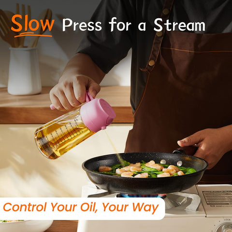 TrendPlain dispensador de aceite de oliva para ensaladas, vertido controlado y uniforme.
