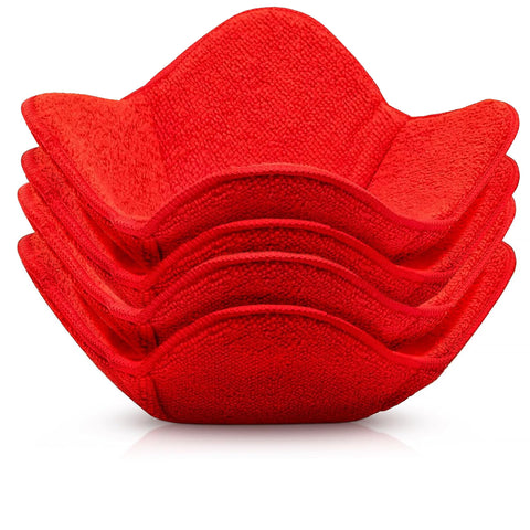 Trendsettings cojín-acogedor para tazon-microondas-rojo, agarre seguro al manipular caliente.