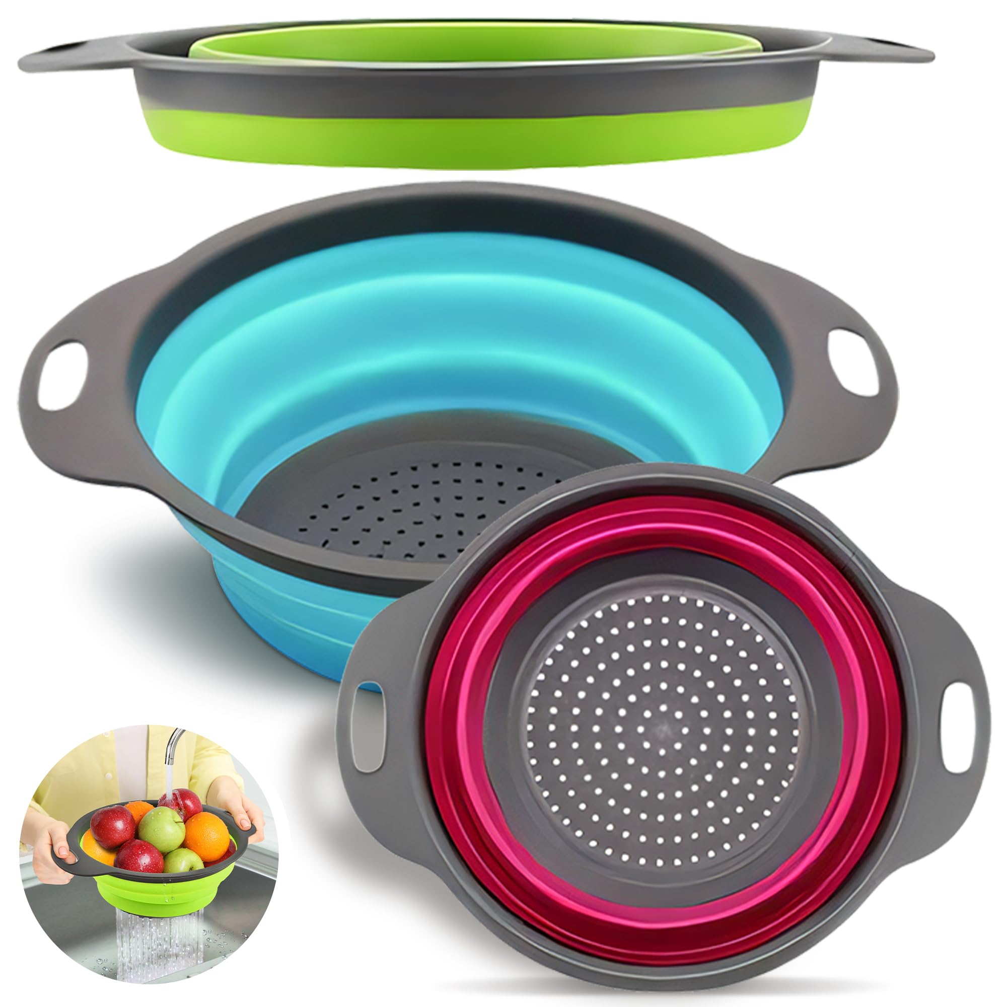 Trendsettings diseño compacto de silicona plegable, ahorro de espacio en la cocina.