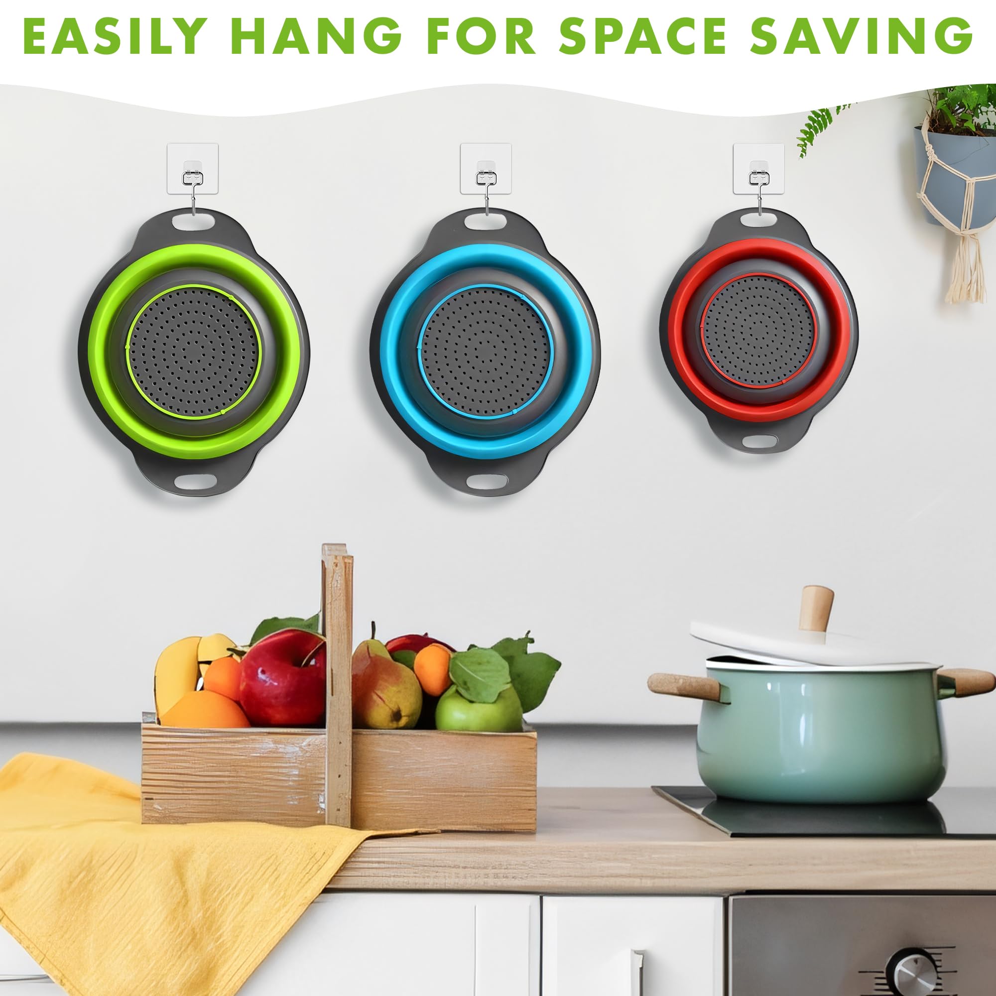 Trendsettings colador pequeño para verduras, tamaño compacto para lavados rápidos.