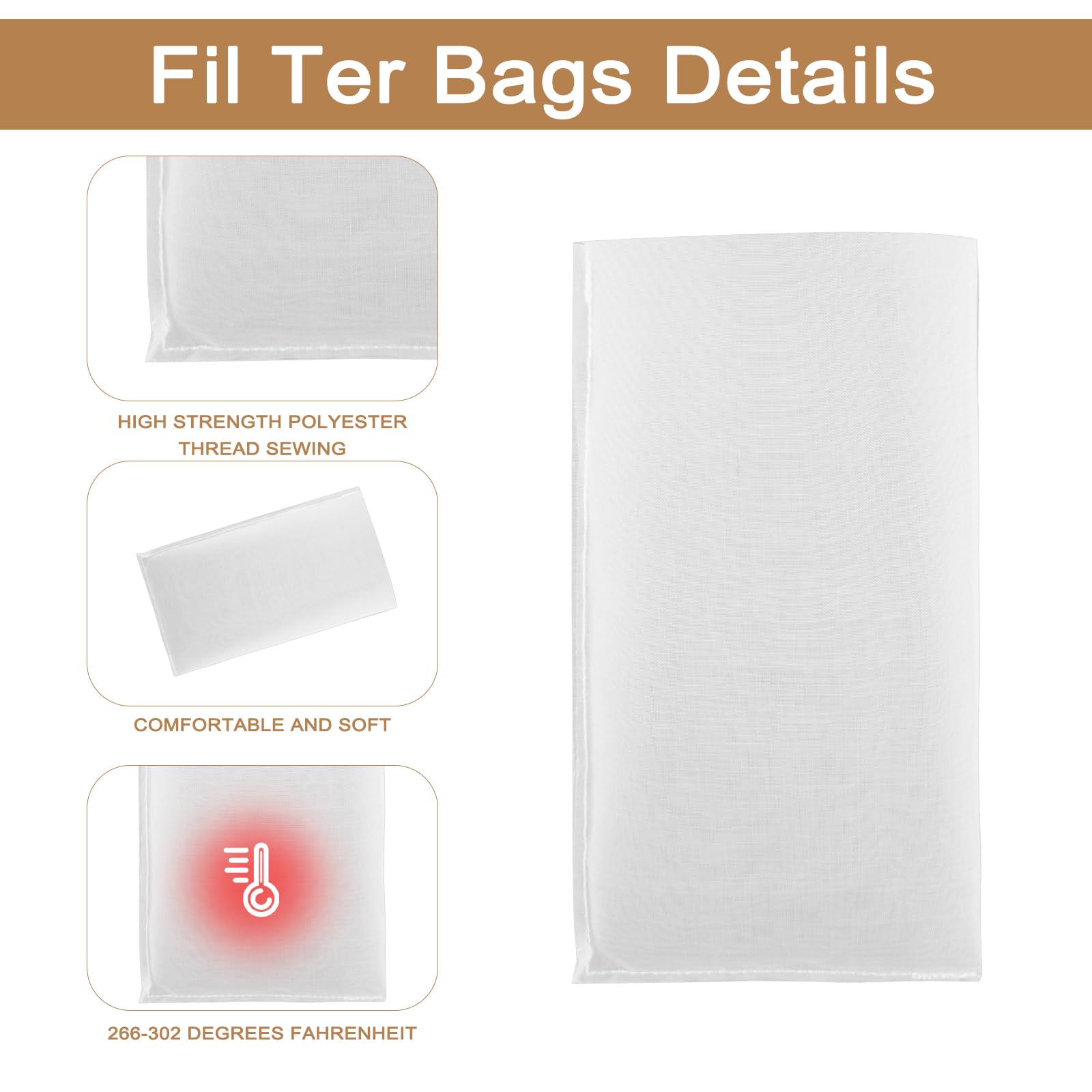 Paquete de 40 bolsas nylon 120 micras TRESSON para filtrado múltiple.