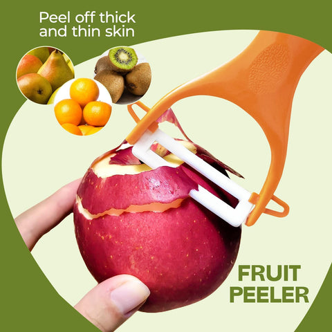 Trez Treamer pelador cerámico para zanahorias y frutas, elimina desperdicio