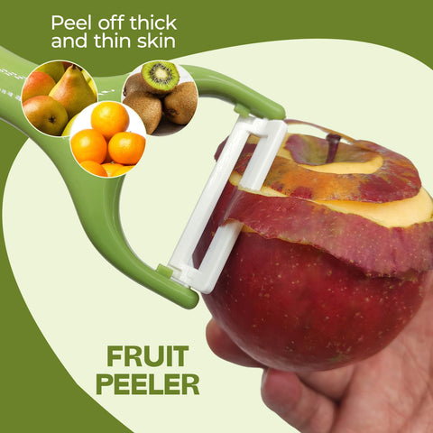 Trez Treamer pelador cerámico para frutas, pelado rápido y uniforme.