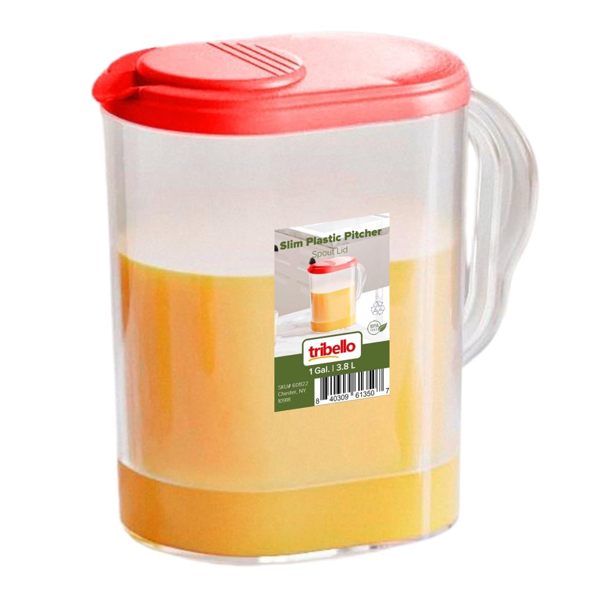 Jarra Tribello con boquilla pivotante para verter con facilidad y control.