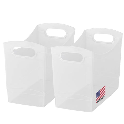 Tribello organizador estrecho transparente para cocina y ahorro de espacio.