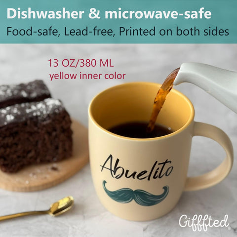 Taza Abuelito de 13 oz para café o té, uso diario