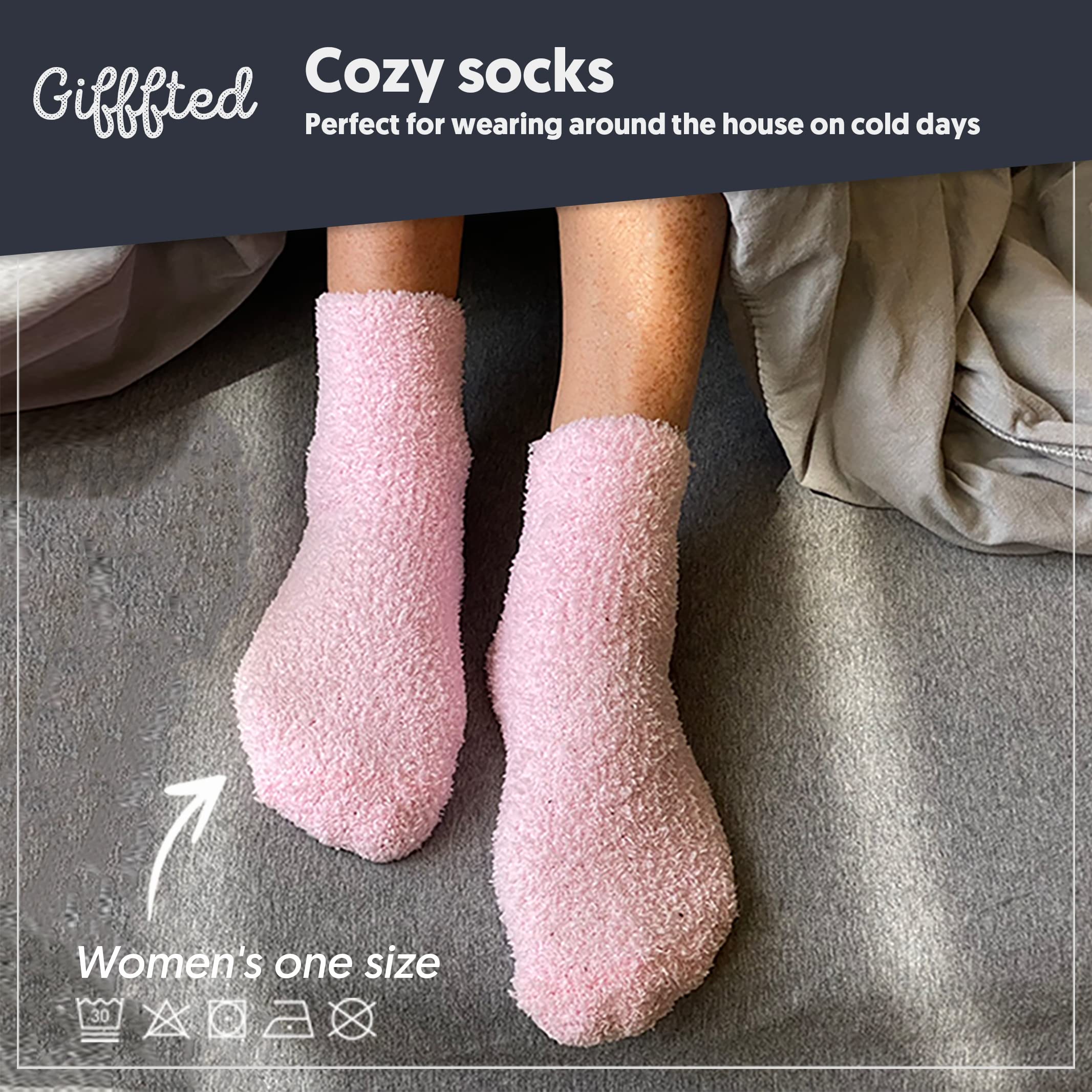Calcetines rosados Triple Gifffted, confort para casa y oficina