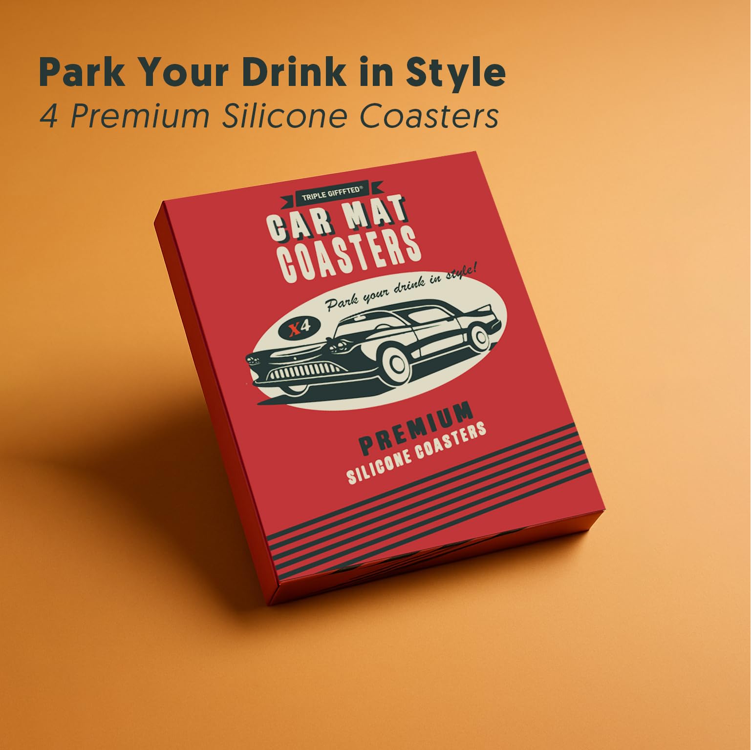 Diseno coche posavasos Triple Gifffted añade estilo a la mesa