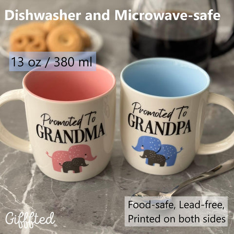 Triple Gifffted: taza cerámica 13 oz con interior rosa para abuela.
