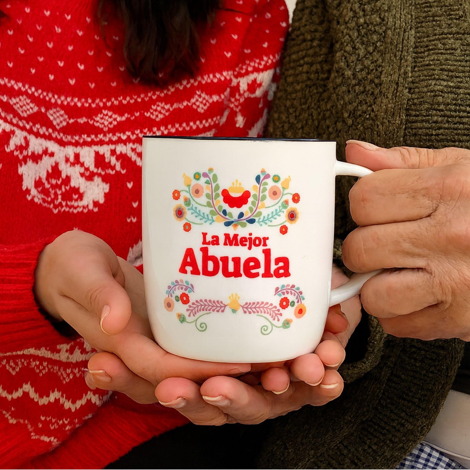 Taza cerámica 380 ml, Triple Gifffted, ideal para café.